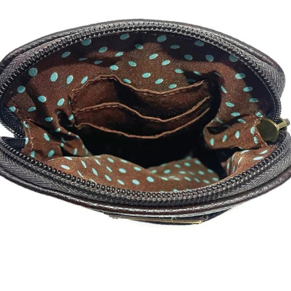 Chala Brown and Tan Dog Crossbody Bag - Picture 2 of 8